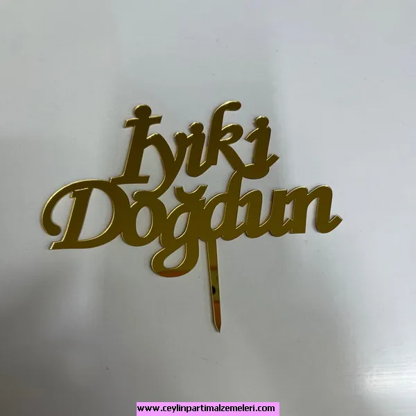 İyi Ki Doğdun Pleksi Pasta Süsü